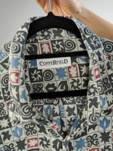 Load image into Gallery viewer, The Icons Grey Print Shirt | Vintage Copperfield short sleeve pattern unisex men XL
