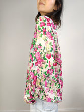 Load image into Gallery viewer, The Floral White Pink Cotton Blouse | Vintage Milano long sleeve flower print pattern shirt IT42 S
