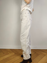 Load image into Gallery viewer, The White Grey Cotton Mom Trousers | Vintage Janet by Annabelle high waist mom jeans relaxed fit pants 30/30 M
