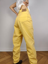 Load image into Gallery viewer, The Yellow Jeans Cotton Mom Trousers | Vintage Arizona high waist denim relaxed fit pants M-L
