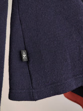 Lade das Bild in den Galerie-Viewer, Der Calvin Klein Wool Blue Cardigan | Vintage-Designer-CK-Utility-Strick-Hemdjacke aus marineblauer Wollmischung S
