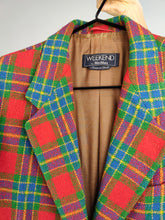 Load image into Gallery viewer, The Max Mara Wool Red Tartan Blazer | Vintage designer Weekend Max Mara plaid check checker pattern jacket DE40 EU S-M
