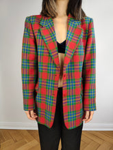 Load image into Gallery viewer, The Max Mara Wool Red Tartan Blazer | Vintage designer Weekend Max Mara plaid check checker pattern jacket DE40 EU S-M
