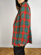 Load image into Gallery viewer, The Max Mara Wool Red Tartan Blazer | Vintage designer Weekend Max Mara plaid check checker pattern jacket DE40 EU S-M
