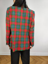 Load image into Gallery viewer, The Max Mara Wool Red Tartan Blazer | Vintage designer Weekend Max Mara plaid check checker pattern jacket DE40 EU S-M
