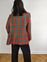 Load image into Gallery viewer, The Max Mara Wool Red Tartan Blazer | Vintage designer Weekend Max Mara plaid check checker pattern jacket DE40 EU S-M
