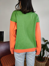 Load image into Gallery viewer, Vintage 90s RARE O&#39;Neill wool mix knit sweater orange green purple fall winter knitted pullover jumper unisex S-M
