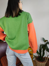 Load image into Gallery viewer, Vintage 90s RARE O&#39;Neill wool mix knit sweater orange green purple fall winter knitted pullover jumper unisex S-M

