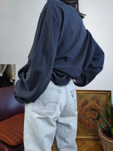 Load image into Gallery viewer, Vintage Ralph Lauren navy blue long sleeve polo shirt cotton sweater unisex men XL
