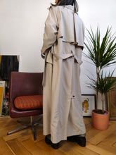 Load image into Gallery viewer, Vintage trench coat beige cream light jacket oversized long maxi Together DE40 M
