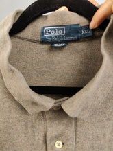 Load image into Gallery viewer, Vintage Ralph Lauren beige brown long sleeve polo shirt cotton sweater unisex men XXL
