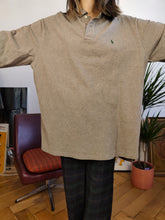 Load image into Gallery viewer, Vintage Ralph Lauren beige brown long sleeve polo shirt cotton sweater unisex men XXL
