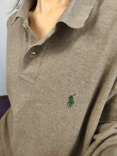 Load image into Gallery viewer, Vintage Ralph Lauren beige brown long sleeve polo shirt cotton sweater unisex men XXL

