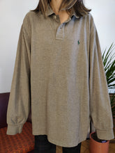Load image into Gallery viewer, Vintage Ralph Lauren beige brown long sleeve polo shirt cotton sweater unisex men XXL
