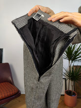 Load image into Gallery viewer, Vintage Luisa Spagnoli wool tartan checker check mini skirt grey designer made in Italy IT44
