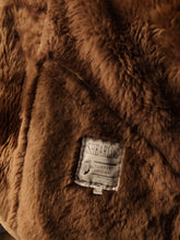 Load image into Gallery viewer, Vintage genuine shearling leather coat brown sheepskin lambskin suede sherpa Italy 50 L-XL
