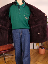 Load image into Gallery viewer, Vintage genuine shearling leather coat hood hoodie red brown sheepskin lambskin suede sherpa Italy IT46 S-M
