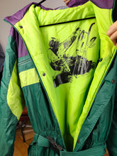 Load image into Gallery viewer, Vintage Brugi ski suit snow snowboard winter sport onesie overall jumpsuit green IT50 US M EU L
