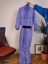 Load image into Gallery viewer, Vintage Belfe ski suit snow snowboard winter sport onesie overall jumpsuit purple lila IT50 M-L
