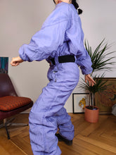 Load image into Gallery viewer, Vintage Belfe ski suit snow snowboard winter sport onesie overall jumpsuit purple lila IT50 M-L
