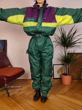 Load image into Gallery viewer, Vintage Brugi ski suit snow snowboard winter sport onesie overall jumpsuit green IT50 US M EU L
