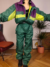 Load image into Gallery viewer, Vintage Brugi ski suit snow snowboard winter sport onesie overall jumpsuit green IT50 US M EU L
