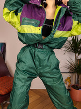 Load image into Gallery viewer, Vintage Brugi ski suit snow snowboard winter sport onesie overall jumpsuit green IT50 US M EU L
