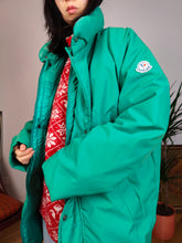 Load image into Gallery viewer, Vintage Moncler designer down jacket parka warm winter sport turquoise green ski unisex men 3 L
