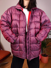 Load image into Gallery viewer, Vintage Belfe goose down purple puffer jacket coat winter sport M
