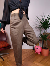 Load image into Gallery viewer, Vintage trouser pants beige brown tailored women IT48 M
