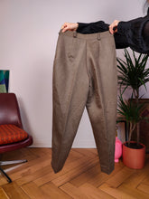 Load image into Gallery viewer, Vintage trouser pants beige brown tailored women IT48 M
