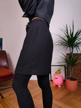 Load image into Gallery viewer, Vintage mini skirt black plain pencil short skirt XS

