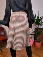 Load image into Gallery viewer, Vintage Missoni wool skirt knit knitted designer stripe pattern beige brown IT40 XS
