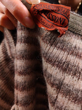 Load image into Gallery viewer, Vintage Missoni wool skirt knit knitted designer stripe pattern beige brown IT40 XS
