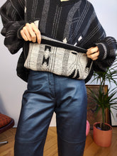 Load image into Gallery viewer, Vintage Cacharel designer wool blend sweater knit black white pattern pullover jumper women men unisex L
