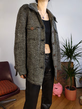 Load image into Gallery viewer, Vintage Moschino Jeans designer wool knit grey blazer winter jacket coat IT 44 S-M
