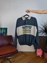 Load image into Gallery viewer, Vintage 90s Champions college sweatshirt sweater pullover jumper university sport polo blue grey women unisex men L
