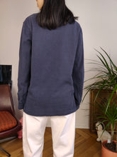 Load image into Gallery viewer, Vintage Ralph Lauren navy blue long sleeve polo shirt cotton sweater sweatshirt women unisex men M
