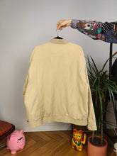Load image into Gallery viewer, Vintage light blouson jacket bomber beige yellow cream women unisex men XL
