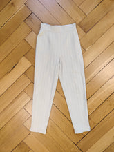 Load image into Gallery viewer, Vintage Sportmax by Max Mara wool trouser pants white cream beige stripe pattern designer women DE36 XS-S
