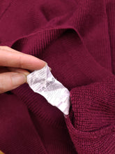 Load image into Gallery viewer, Vintage Lacoste wool sweater quarter zip burgundy red knit knitted pullover jumper women unisex men 6 L
