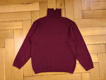 Load image into Gallery viewer, Vintage Lacoste wool sweater quarter zip burgundy red knit knitted pullover jumper women unisex men 6 L
