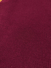 Load image into Gallery viewer, Vintage Lacoste wool sweater quarter zip burgundy red knit knitted pullover jumper women unisex men 6 L
