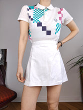 Load image into Gallery viewer, Vintage FILA tennis skirt pleated white sport mini women 48 S-M
