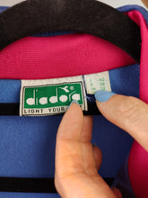 Load image into Gallery viewer, Vintage Diadora track sport jacket spring summer sports pink blue women D38 S
