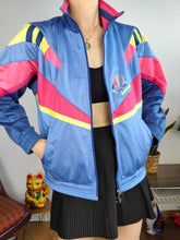 Load image into Gallery viewer, Vintage Diadora track sport jacket spring summer sports pink blue women D38 S
