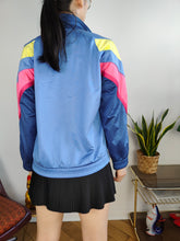 Load image into Gallery viewer, Vintage Diadora track sport jacket spring summer sports pink blue women D38 S

