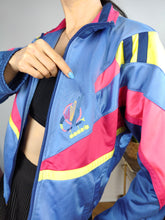 Load image into Gallery viewer, Vintage Diadora track sport jacket spring summer sports pink blue women D38 S
