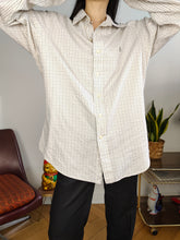 Load image into Gallery viewer, Vintage Ralph Lauren cotton shirt check checker white button up long sleeve unisex men L
