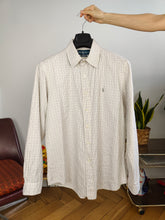 Load image into Gallery viewer, Vintage Ralph Lauren cotton shirt check checker white button up long sleeve unisex men L
